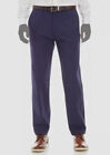 $95 Ralph Lauren Men's Blue Slim-Fit Stretch Solid Trousers Dress Pants 34W 30L