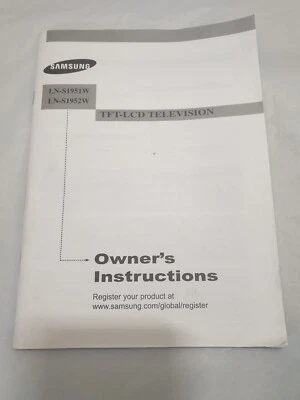 Samsung LN-S1591W/S1592W Tv Manual - Image 1 of 3