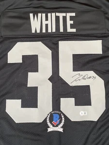 ZAMIR WHITE AUTOGRAPH SIGNED LAS VEGAS RAIDERS JERSEY BECKETT COA 7 - Picture 1 of 5
