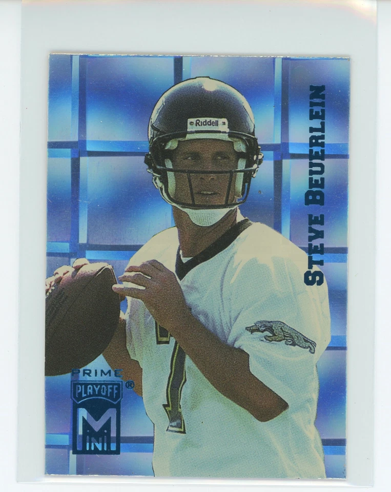1995 Playoff Prime Minis #127 Steve Beuerlein (Jaguars) - Image 1 of 1