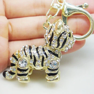Moda Precioso Metal 3D Tigre Animal Llavero Llavero Etiqueta Llavero Cadena Soporte Regalo Foto 1 de 4