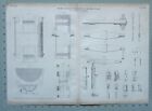 1847 ENGINEERING PRINT MARINE STEAM ENGINE OF 145 HORSE POWER by CAIRD & Co PART