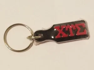 CHI UPSILON SIGMA Small Keychain Key Ring Letters Small Paddle Shaped key Chain - Picture 1 of 1