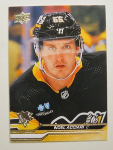 Tarjeta coleccionable de hockey 2023-24 ~ Noel ACCIARI, Pittsburgh Penguins Upper Deck #606 - Imagen 1 de 2