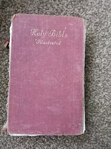 Holy Bible 1953 King James illustrated vintage, cloth covered, H A Redpath, used - Picture 1 of 8