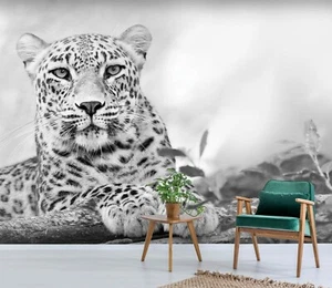 3D Grass Leopard ZHU495 Animal Wallpaper Wall Mural Removable Self-adhesive Zoe - Picture 1 of 5