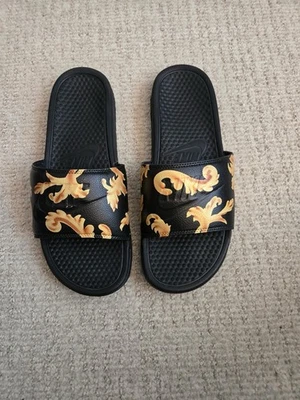 Men Nike Slides - Custom Painted. No Original Box. No Returns. Men Size 12 - Image 1 of 3