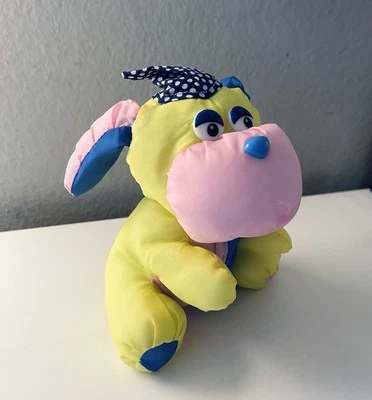 Vintage Neon Pink Plush Puff A Lump Style Stuffed Animal - Image 1 of 4