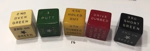 Vintage 3/4" Bakelit Golf Würfelspiel (5 Stück) - Bild 1 von 5