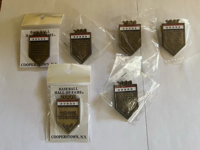 Baseball Hall of Fame Induction Lapel pins RUTH COB WAGNER CY YOUNG GEHRIG - Image 1 of 4