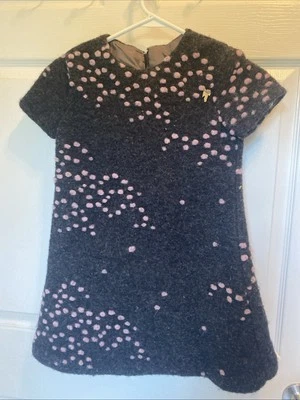 Isabel Garreton девочек платье размер 7 серый/розовый круглый вырез молнии крышка рукав - Изображение 1 из 4