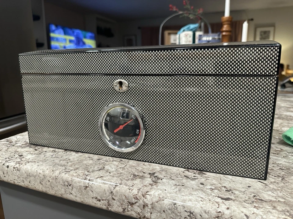 Comoy’s of London RARE Collector Carbon Fiber Series Cigar Humidor - Image 1 of 4