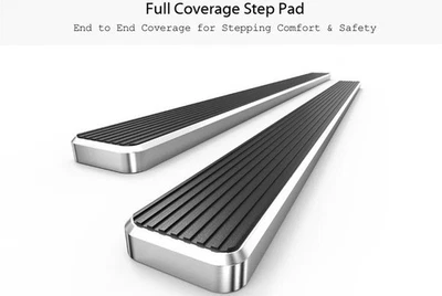 For Ford F-150 1999-2003 APG IB06EJJ8C 5" iStep Cab Length Silver Running Boards Foto 1 de 4