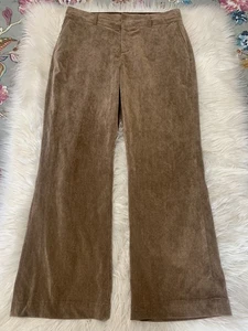 Pantaloni Coldwater Creek donna marrone velluto velluto velluto gamba larga taglia 12 P - Foto 1 di 7