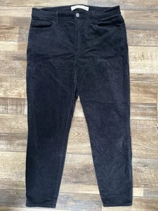 Gap Women’s 32R Black Corduroy Curvy Skinny Pants Super High Rise 27” Inseam - Picture 1 of 5