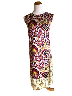 DRIES VAN NOTEN Multicolor Sleeveless Midi Dress 8-10 EUC - Image 1 of 4