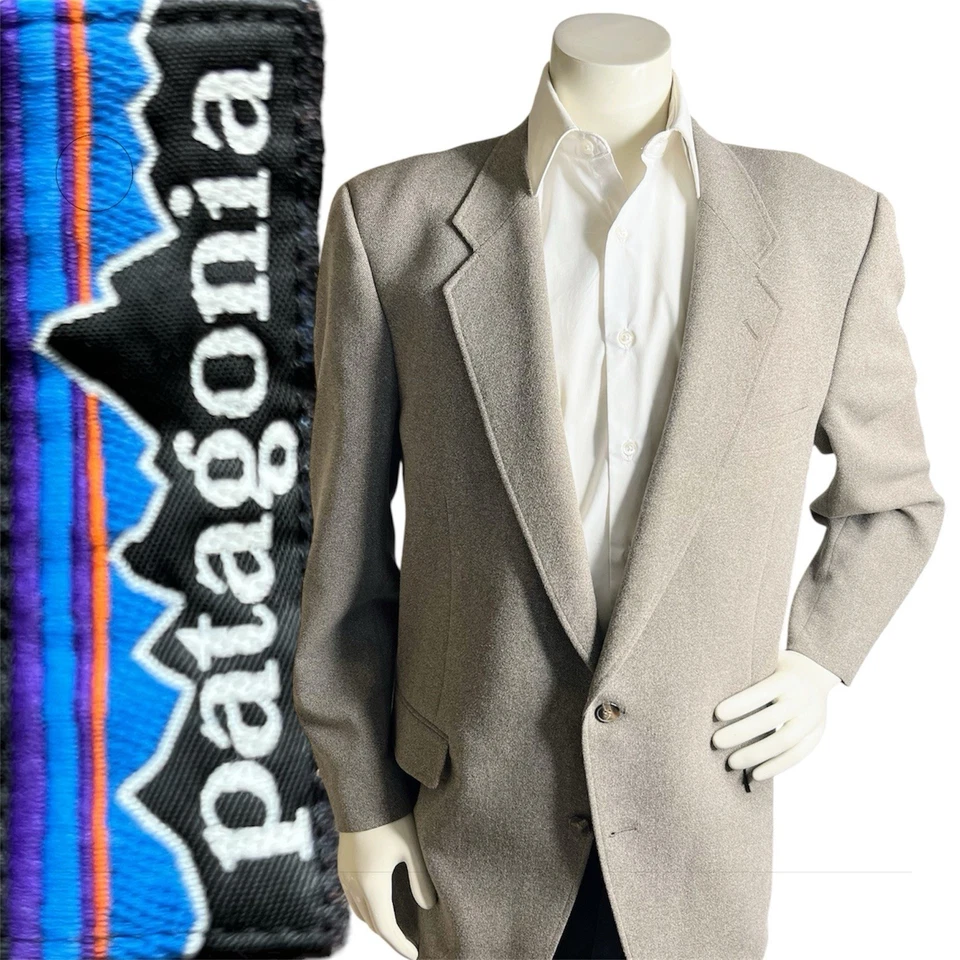 Raro Patagonia Hombres 46R Blazer Lúpulo Tweed Abrigo Deportivo Beige Foto 1 de 4
