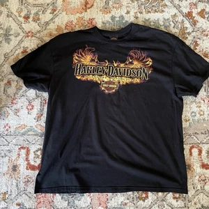 VTG Legendary Harley Davidson Big Moose Portland, Maine - Black Tshirt Men 3XL - Picture 1 of 6