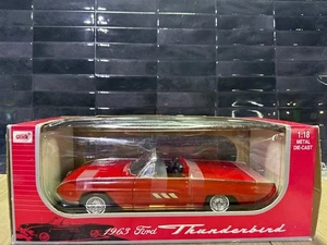 Anson 1/18 Diecast 1963 Ford Thunderbird Red Convertible T-Bird - Picture 1 of 9