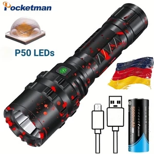20W hohe Leistung P50 LED Taschenlampe Outdoor Wandern Camping Arbeit Fackel - Bild 1 von 16