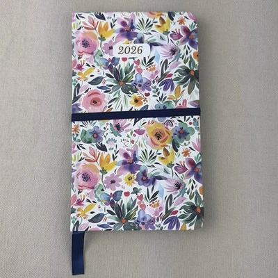 DLP 📅 Taschenkalender 2026 A6+ Termin Wochenkalender Kalender Floral Hardcover Gold