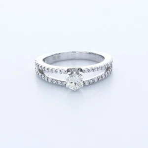 1.25ct F SI1 Round Cut Earth Mined Certified Diamonds White Gold Side Stone Ring - Picture 1 of 18