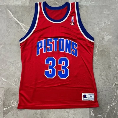 Vintage Detroit Pistons Jersey Mens Large 44 Grant Hill Red NBA Basketball - Image 1 of 4