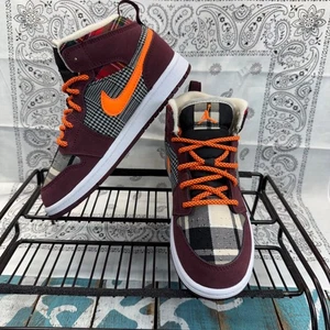 NEU Nike Air Jordan 1 Mid SE (PS) Night Maroon/Total Orange FD5461-608 Größe 1Y - Bild 1 von 10