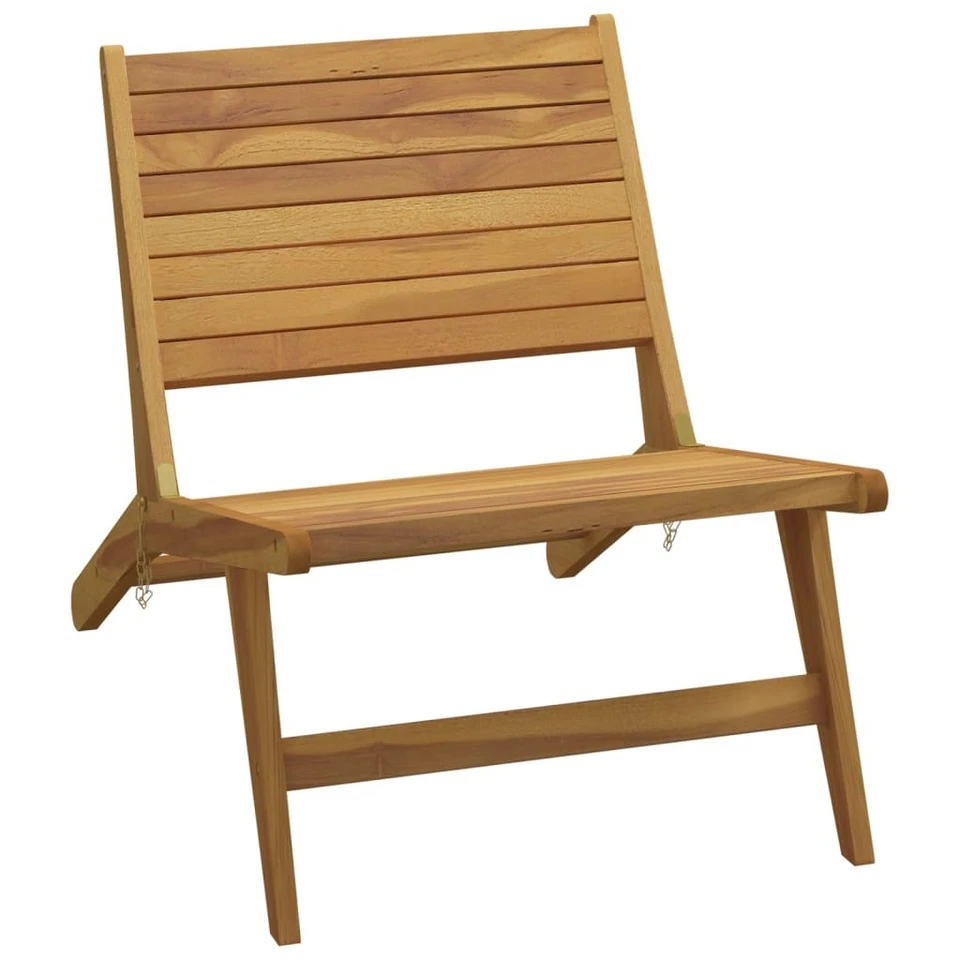 Garden Chair with Footrest - Solid Teak Wood Outdoor Seating vidaXL Foto 1 de 1