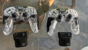 (2) Pelican Chameleon Wireless PS2 Schwarz Controller (07X-CHAM1) Dongles LESEN!!!! - Bild 1 von 10