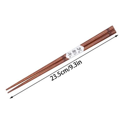 (9.3inch Long)5Pairs Wooden Chopsticks Durable Handmade Chopstick Tableware F - Bild 1 von 4