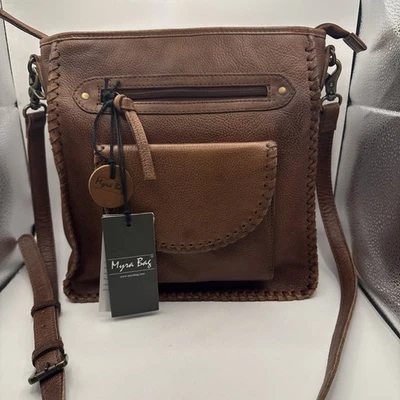 NEW w/Tags Myra Bags Women's Santa Clara Canyon Stitched Leather Bag S-8135 - Image 1 of 4