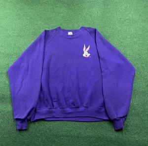 Sudadera De Colección Bugs Bunny Para Hombres 2XL Púrpura Años 90 Looney Tunes Bordada EE. UU. - Imagen 1 de 8