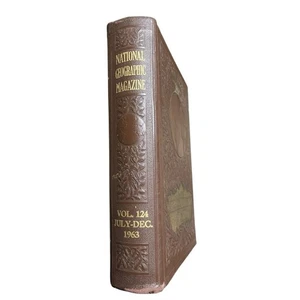 National Geographic Magazine Bound Hardcover Volume 124 (1963) 2 Maps - Bild 1 von 5