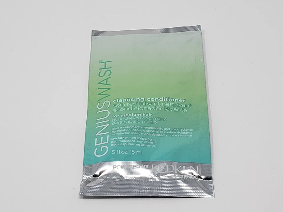 Paquete de muestra de acondicionador limpiador de lavado Redken Genius 0,5 oz ideal para viajar Foto 1 de 1