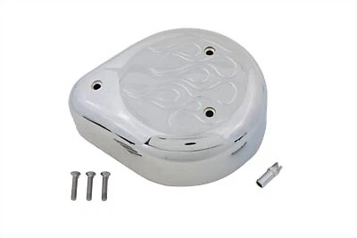 Limpiador de aire lágrima de llama cromada para Harley Davidson Foto 1 de 3