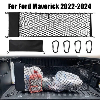 Red de carga organizadora estilo sobre negra para Ford Maverick 2022 23 2024 versión EE. UU. Foto 1 de 4
