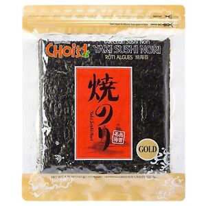 Yaki Sushi Nori Blatt, Sushiblätter, Algen, Seetang, geröstet, 125g, 50 Blätter