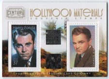 2010 Panini Century Hollywood Materials Stamp Dual Henry Fonda James Cagney /250