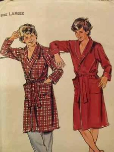 UC Boys Size Large 12 Vintage Robe Bathrobe Butterick 3507 Tie Sewing Pattern - Picture 1 of 2