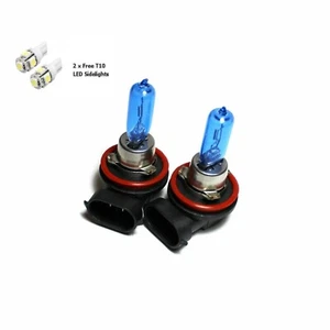 2x H11 100w Super White Xenon Upgrade HID Front Fog Lamp Bulbs Pair DRL T10 - Picture 1 of 2