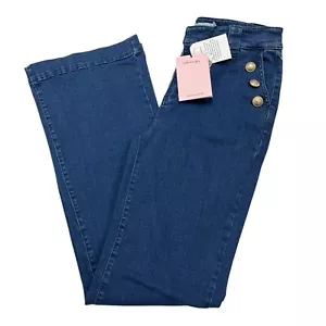 Avec Les Filles Jeans Womens 26 High Rise Sailor Wide Flare Leg Denim 90s Y2K - Picture 1 of 10
