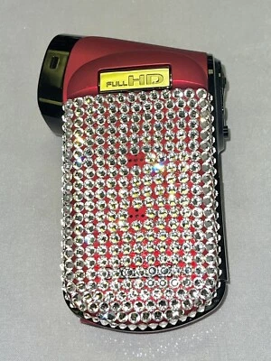 Sanyo VPC-CG10 Camcorder + Digital Camera With Swarovski Crystals - Image 1 of 4