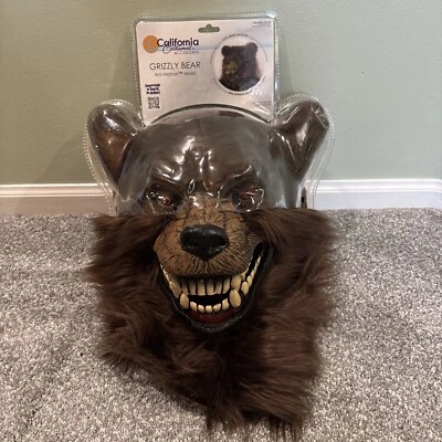 Grizzly Bear Halloween Mask With Opening Mouth NEW WITH TAGS - Image 1 of 4