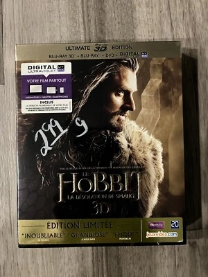 FRENCH Hobbit: The Desolation Of Smaug BLU-RAY 3D + BLU-RAY + DVD FRANCAIS NEW - Image 1 of 3