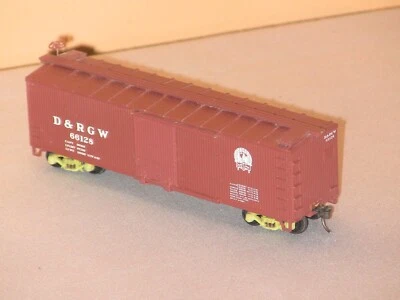 HO Scale Walthers 932-2204 40DS Wood Box Car w/ Wood Ends D&RGW # 66128 - Image 1 of 3