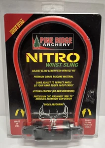 Pine Ridge ARCHERY Neon Nitro WRIST SLING, Premium Grade Silicone, Adjustable - Picture 1 of 7