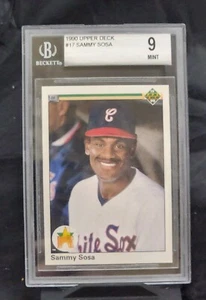 #17 1990 Upper Deck Sammy Sosa - Beckett 9 como nuevo - Imagen 1 de 2