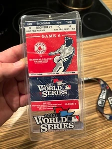 2013 Red Sox Cardinals World Series Ticket Game 6 Clincher Poor cond. w/ lanyard - Bild 1 von 4