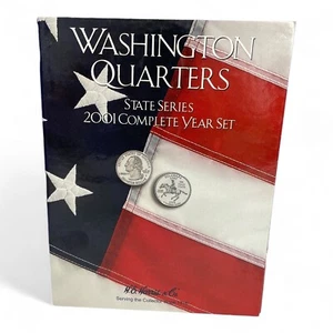 Folder monete Washington Quarters serie statale 2001 anno completo H.E. Harris - Foto 1 di 7